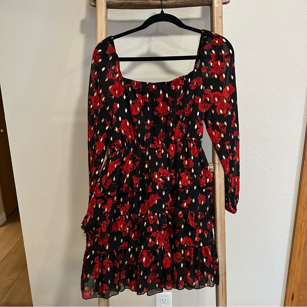 City Studio Black and Red Dress